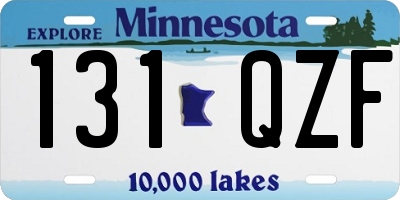 MN license plate 131QZF