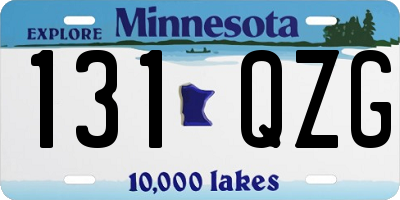 MN license plate 131QZG