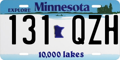 MN license plate 131QZH
