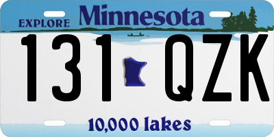 MN license plate 131QZK