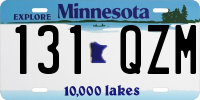 MN license plate 131QZM