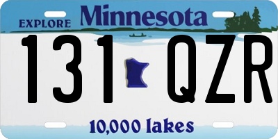 MN license plate 131QZR