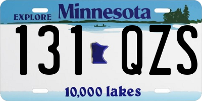 MN license plate 131QZS