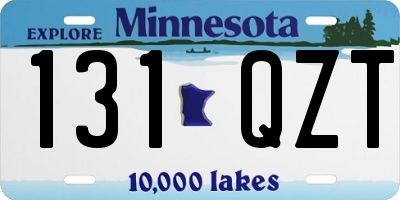 MN license plate 131QZT