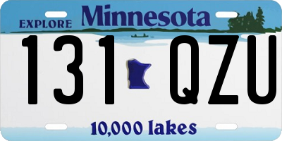 MN license plate 131QZU