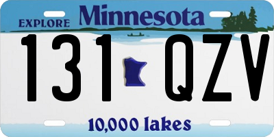 MN license plate 131QZV