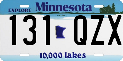 MN license plate 131QZX