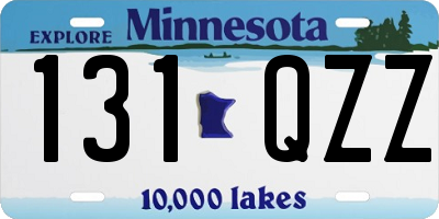 MN license plate 131QZZ