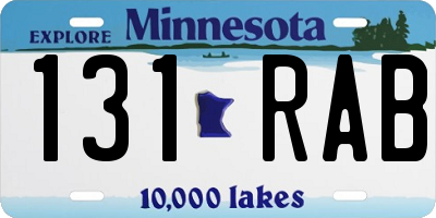 MN license plate 131RAB