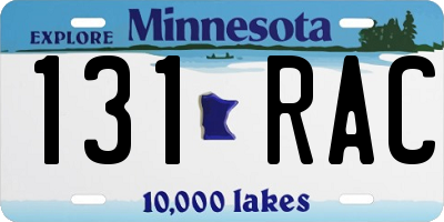 MN license plate 131RAC
