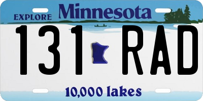 MN license plate 131RAD