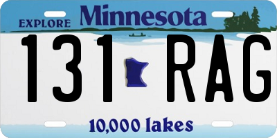 MN license plate 131RAG