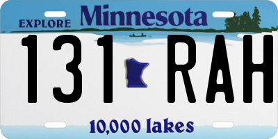 MN license plate 131RAH