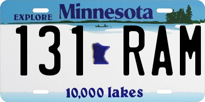 MN license plate 131RAM
