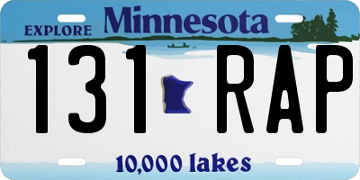 MN license plate 131RAP