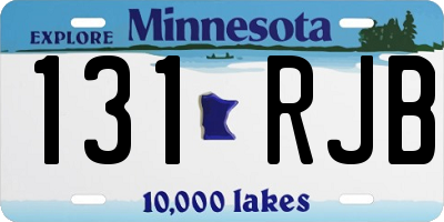 MN license plate 131RJB