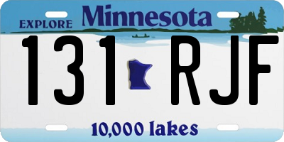 MN license plate 131RJF