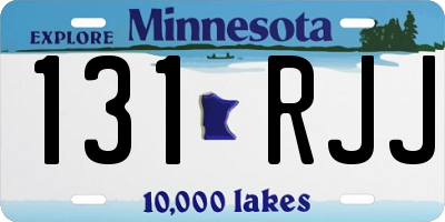 MN license plate 131RJJ