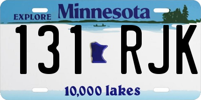 MN license plate 131RJK