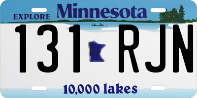 MN license plate 131RJN