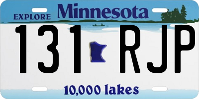 MN license plate 131RJP