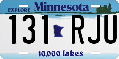 MN license plate 131RJU