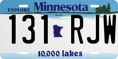 MN license plate 131RJW