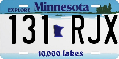 MN license plate 131RJX