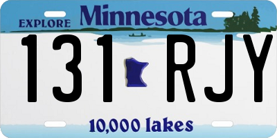 MN license plate 131RJY