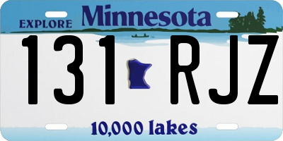 MN license plate 131RJZ