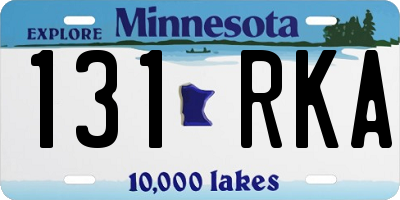 MN license plate 131RKA
