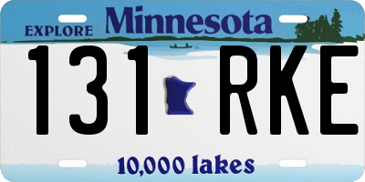 MN license plate 131RKE