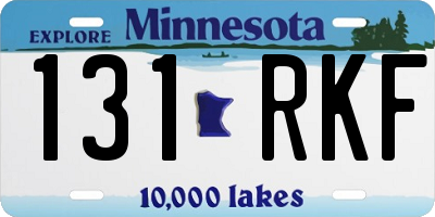 MN license plate 131RKF