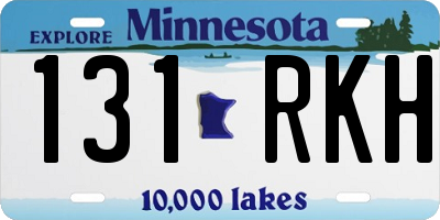 MN license plate 131RKH