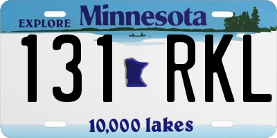 MN license plate 131RKL