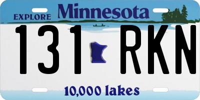 MN license plate 131RKN