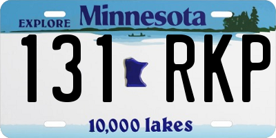 MN license plate 131RKP