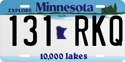 MN license plate 131RKQ