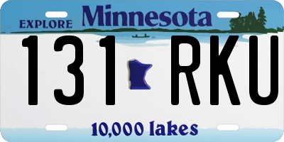 MN license plate 131RKU