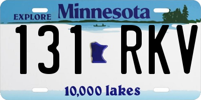 MN license plate 131RKV