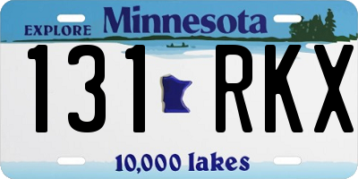 MN license plate 131RKX