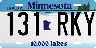 MN license plate 131RKY