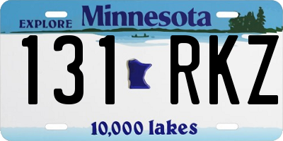MN license plate 131RKZ