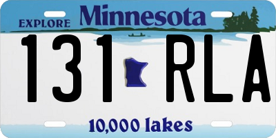 MN license plate 131RLA