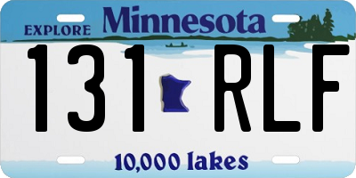 MN license plate 131RLF