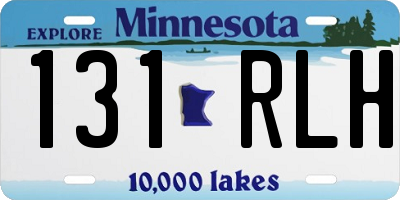 MN license plate 131RLH