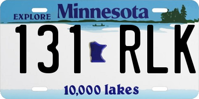 MN license plate 131RLK