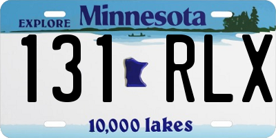 MN license plate 131RLX