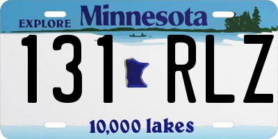 MN license plate 131RLZ