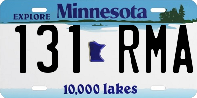 MN license plate 131RMA